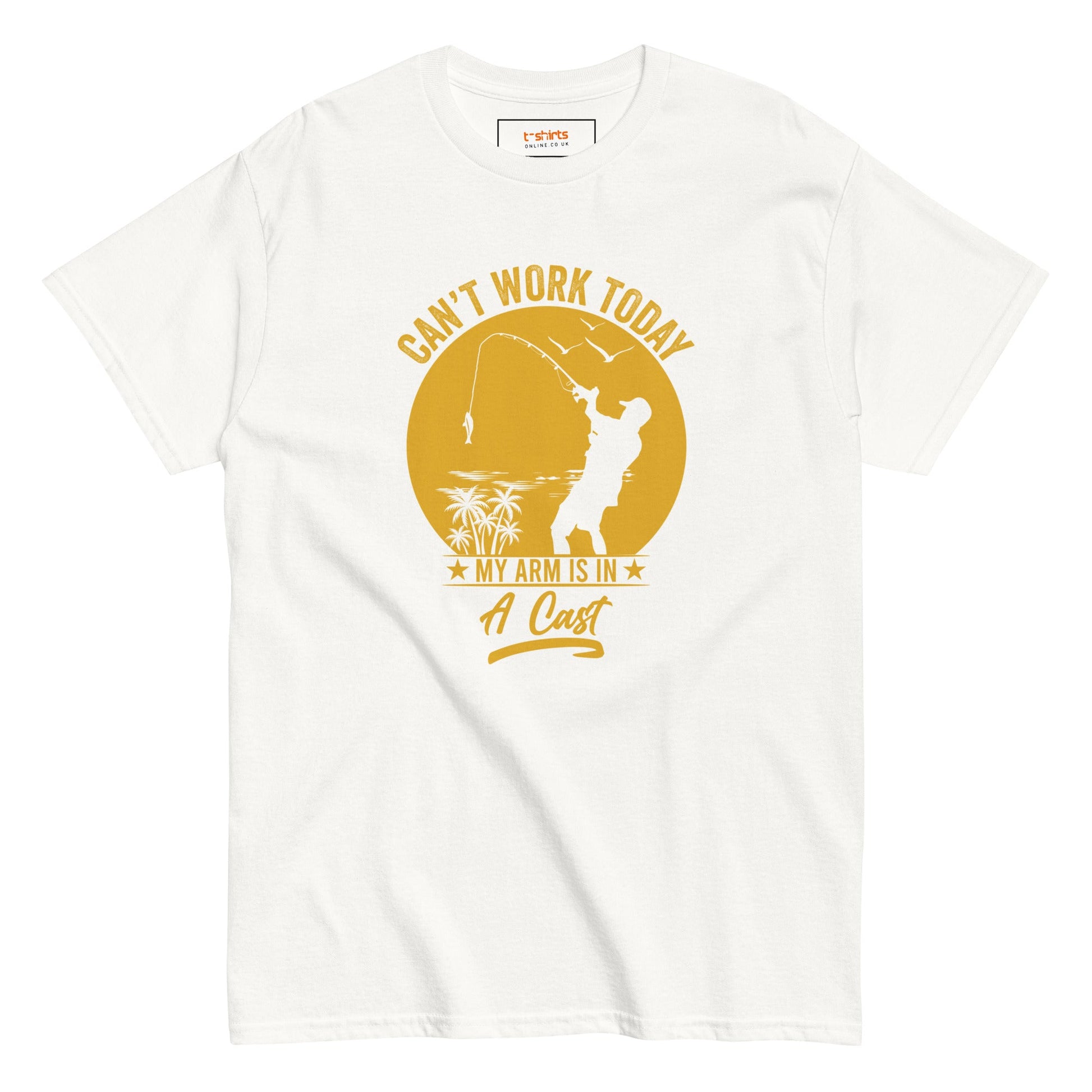 Can't Work Today T-Shirt | Fishing Enthusiast Tee - White - T-Shirts Online