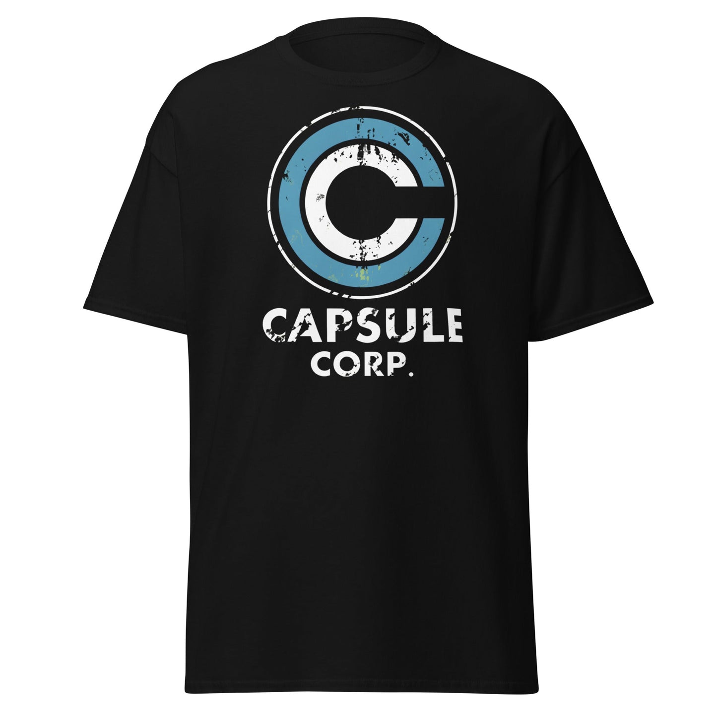 Capsule Corp. Distressed Logo Dragon Ball Z T-Shirt - Black - T-Shirts Online