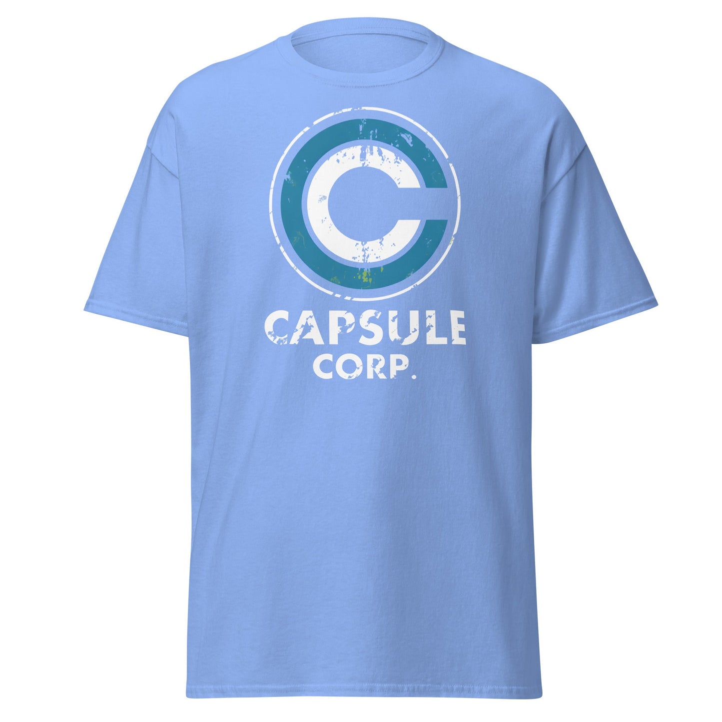 Capsule Corp. Distressed Logo Dragon Ball Z T-Shirt - Carolina Blue - T-Shirts Online