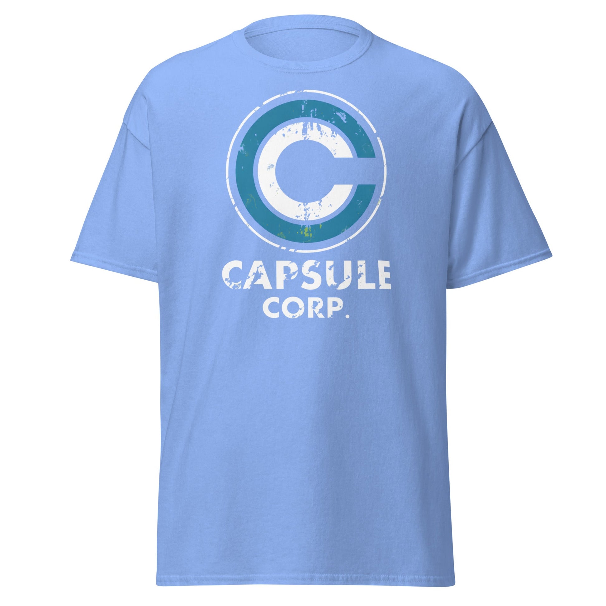 Capsule Corp. Distressed Logo Dragon Ball Z T-Shirt - Carolina Blue - T-Shirts Online