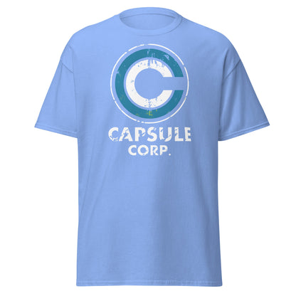 Capsule Corp. Distressed Logo Dragon Ball Z T-Shirt - Carolina Blue - T-Shirts Online