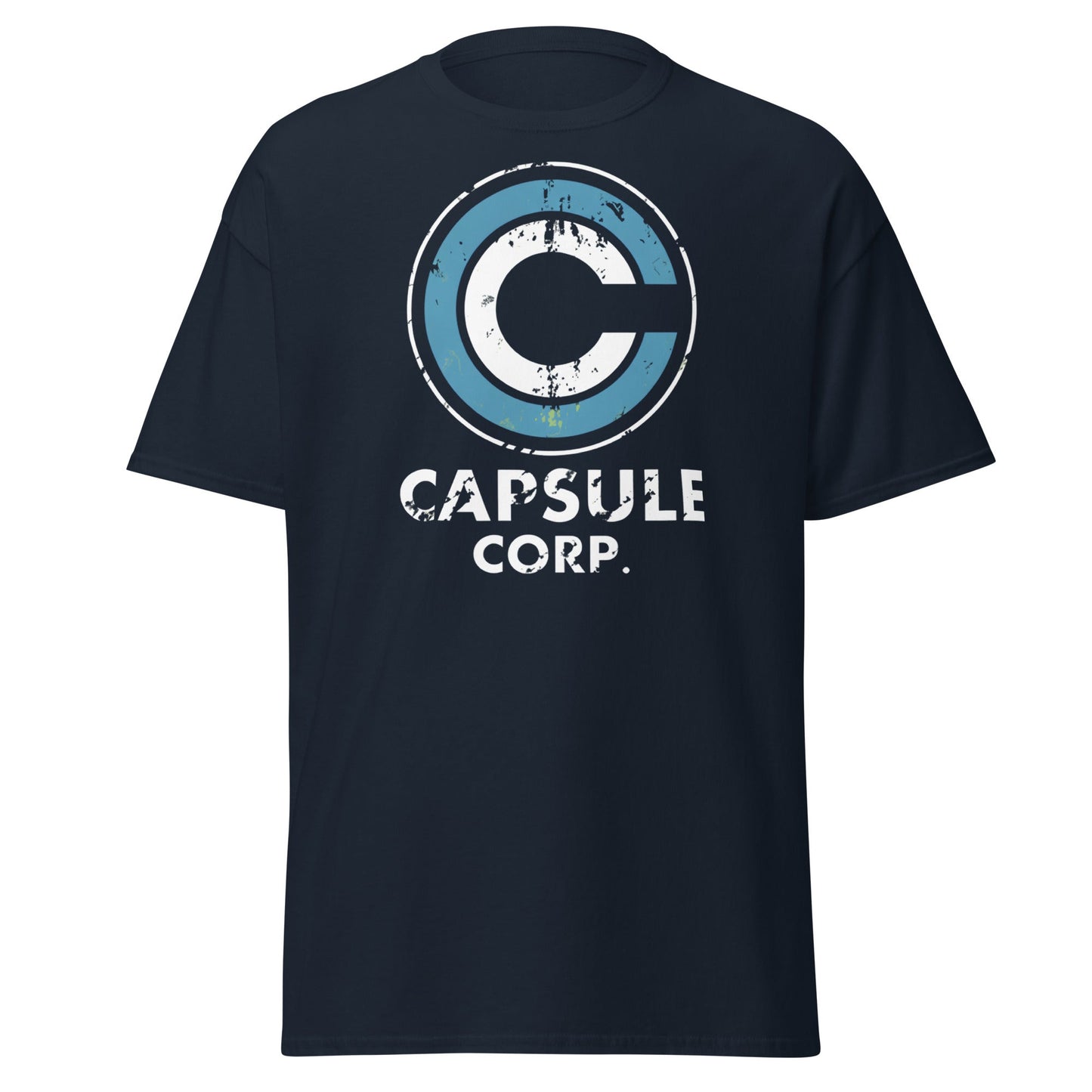 Capsule Corp. Distressed Logo Dragon Ball Z T-Shirt - Navy - T-Shirts Online