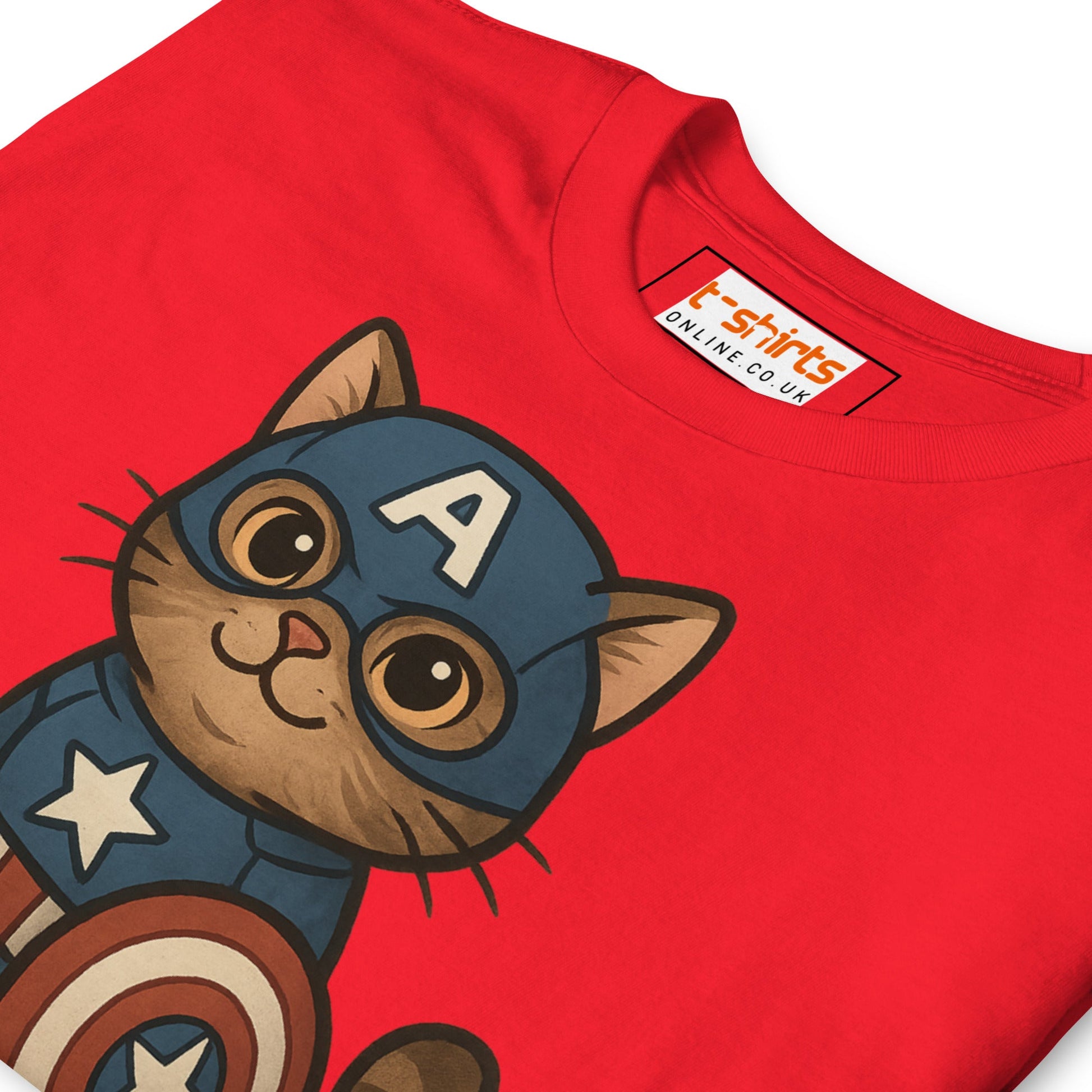 Captain Americat T-Shirt | Cat Movie Mashup - Sand - T-Shirts Online