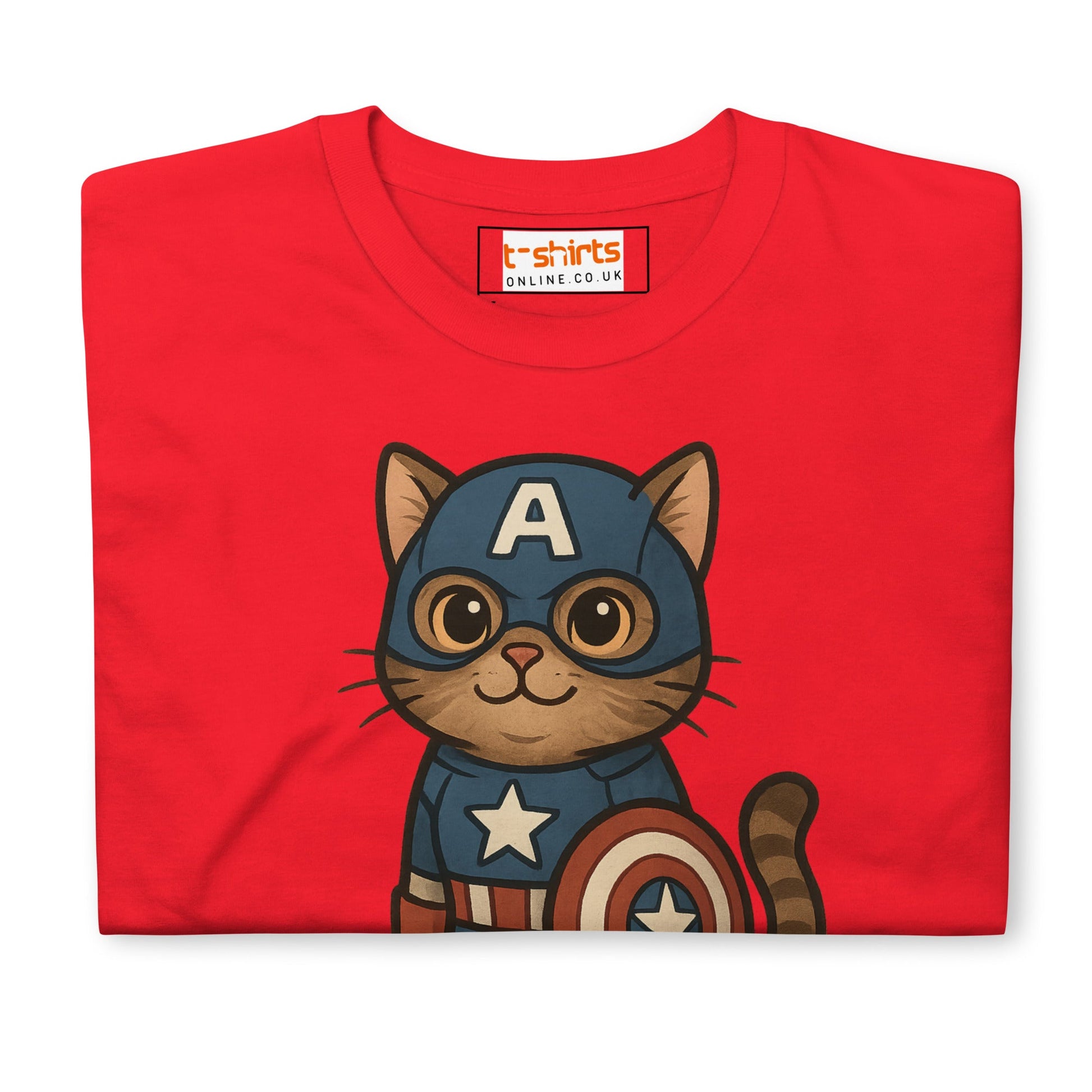 Captain Americat T-Shirt | Cat Movie Mashup - Sand - T-Shirts Online