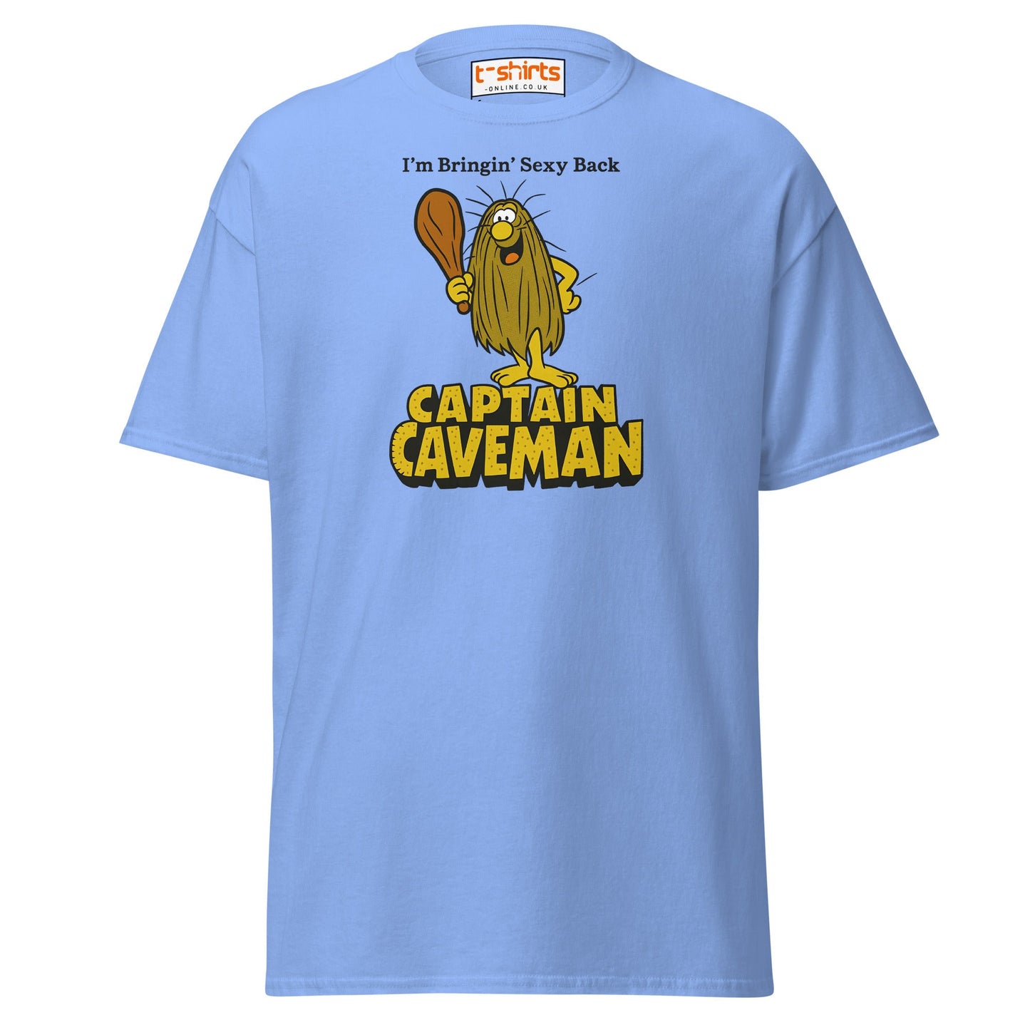 Captain Caveman Retro Cartoon T-Shirt - Carolina Blue - T-Shirts Online