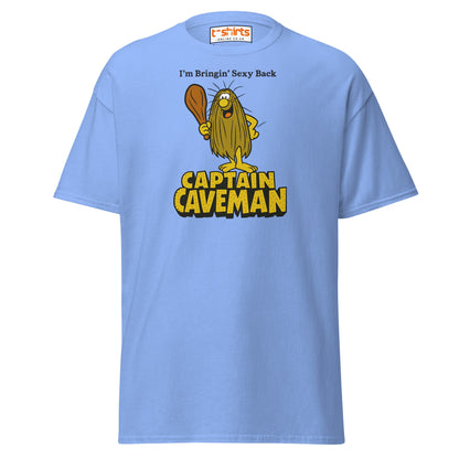 Captain Caveman Retro Cartoon T-Shirt - Carolina Blue - T-Shirts Online