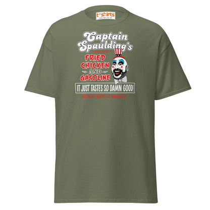Captain Spaulding Fried Chicken & Gasoline Tee - Military Green - T-Shirts Online