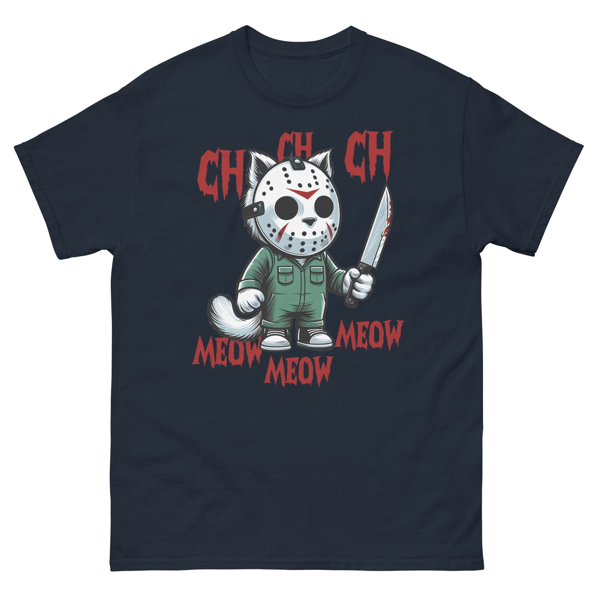 Cat Halloween | Spooky T-Shirt - Navy - T-Shirts Online