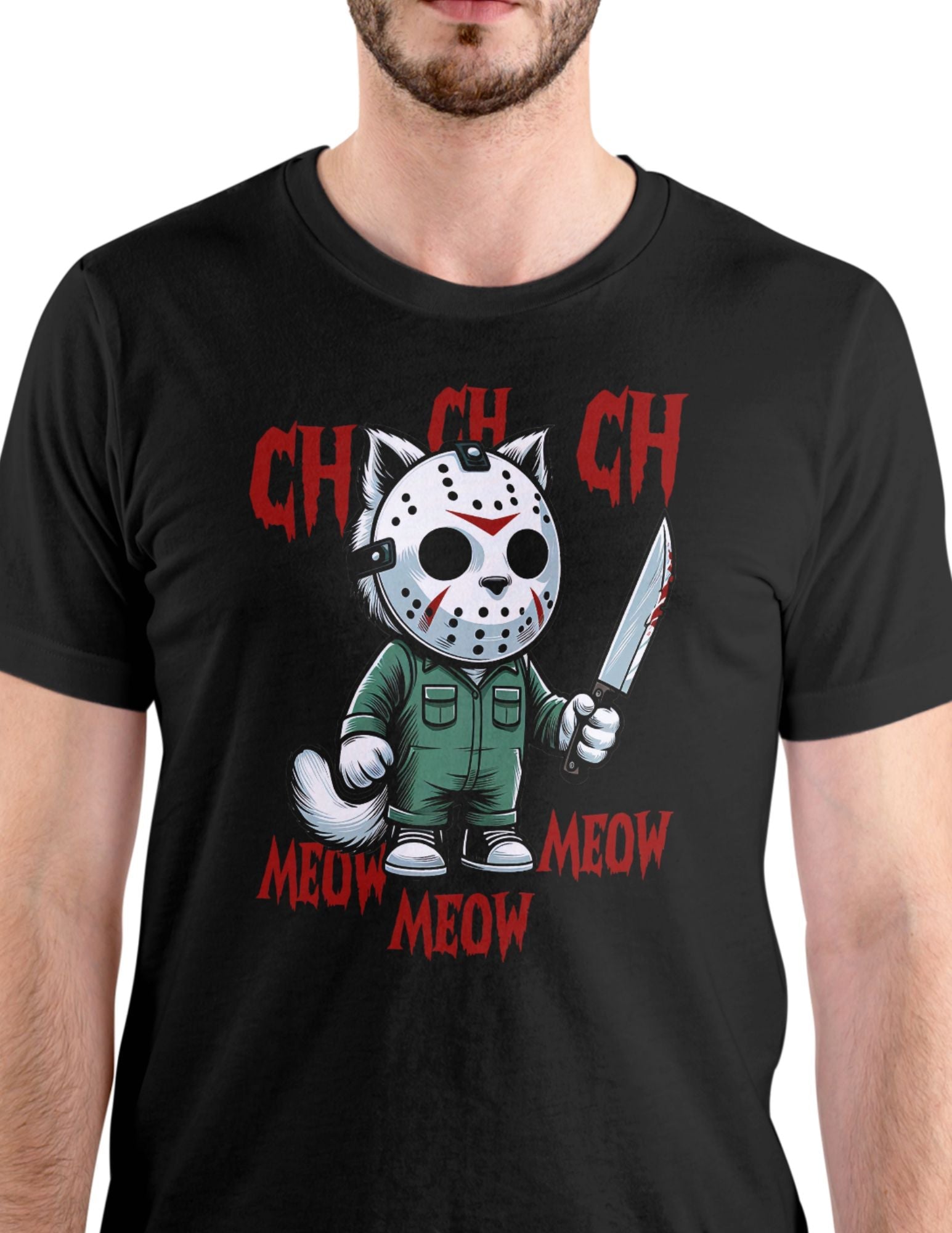Cat Halloween | Spooky T-Shirt - Black - T-Shirts Online