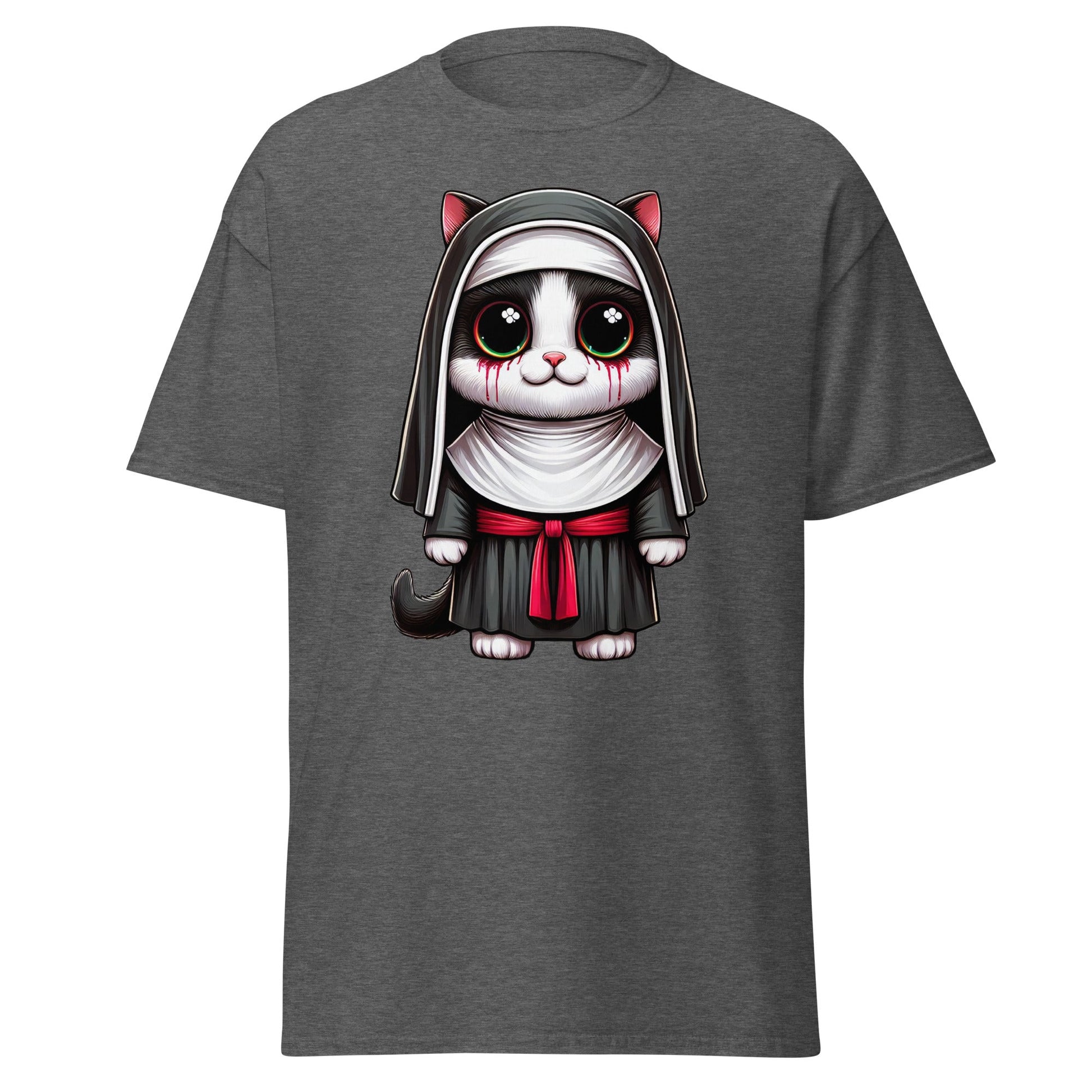 Cat Nun | Cat T-Shirt - Dark Heather - T-Shirts Online