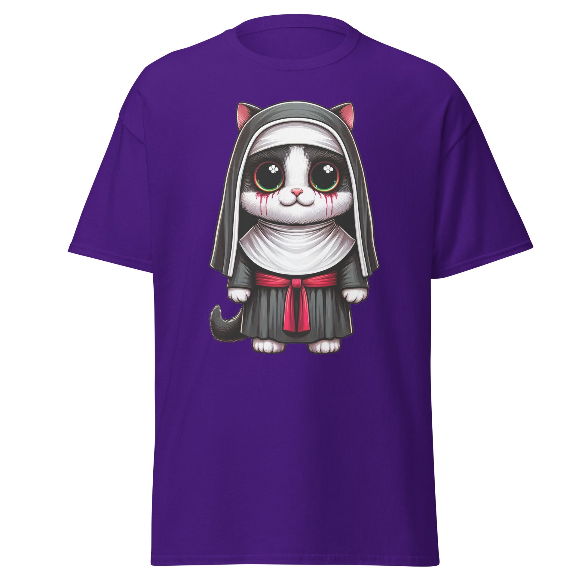 Cat Nun | Cat T-Shirt - Purple - T-Shirts Online