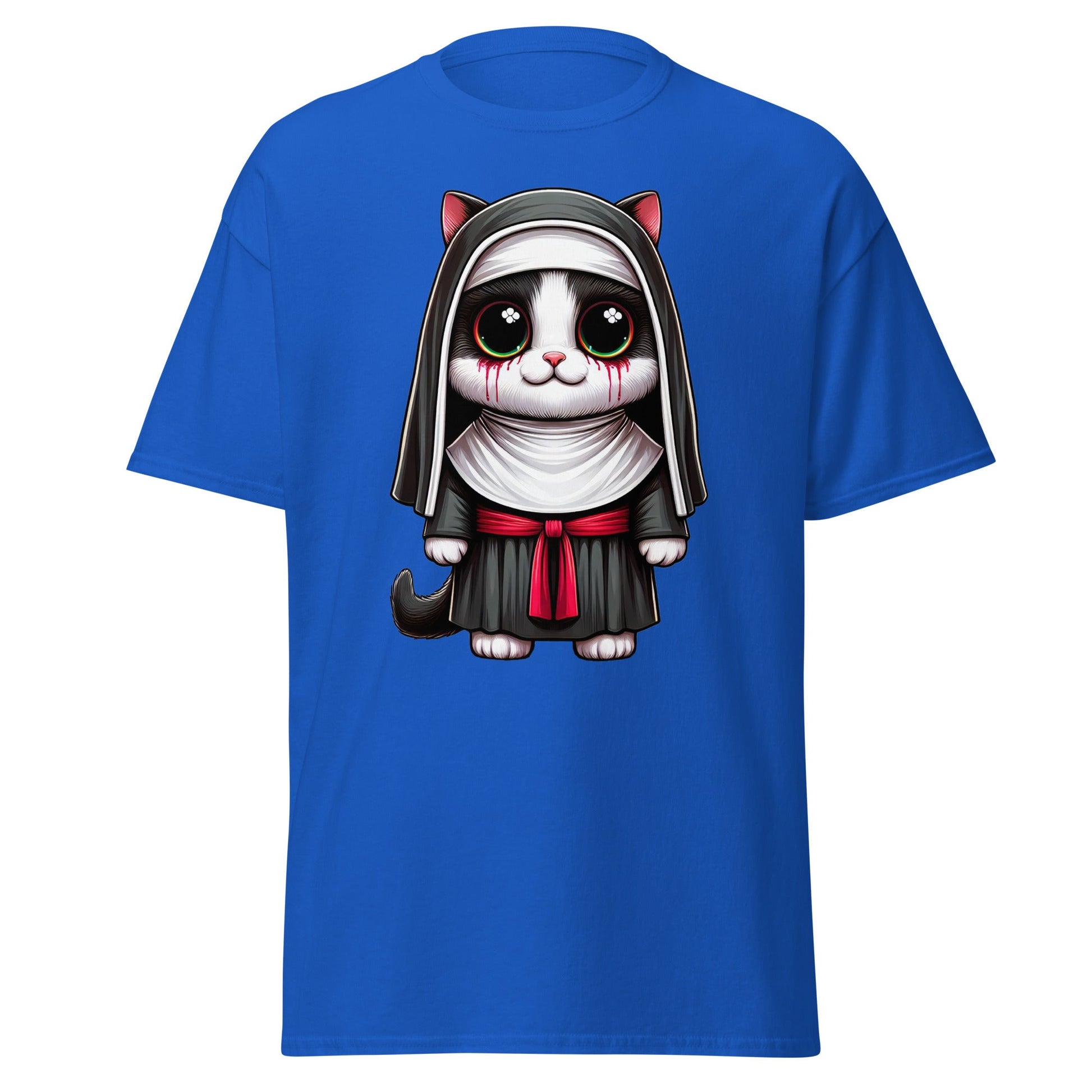 Cat Nun | Cat T-Shirt - Royal - T-Shirts Online