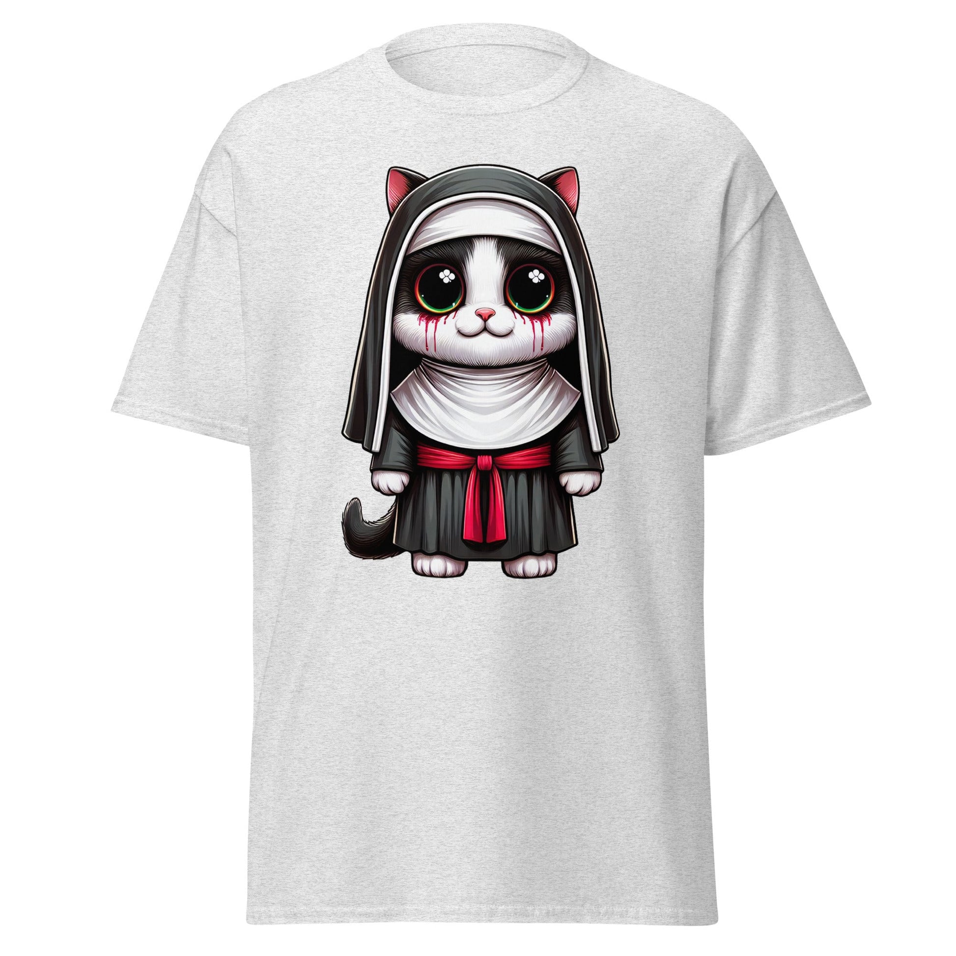 Cat Nun | Cat T-Shirt - Ash - T-Shirts Online