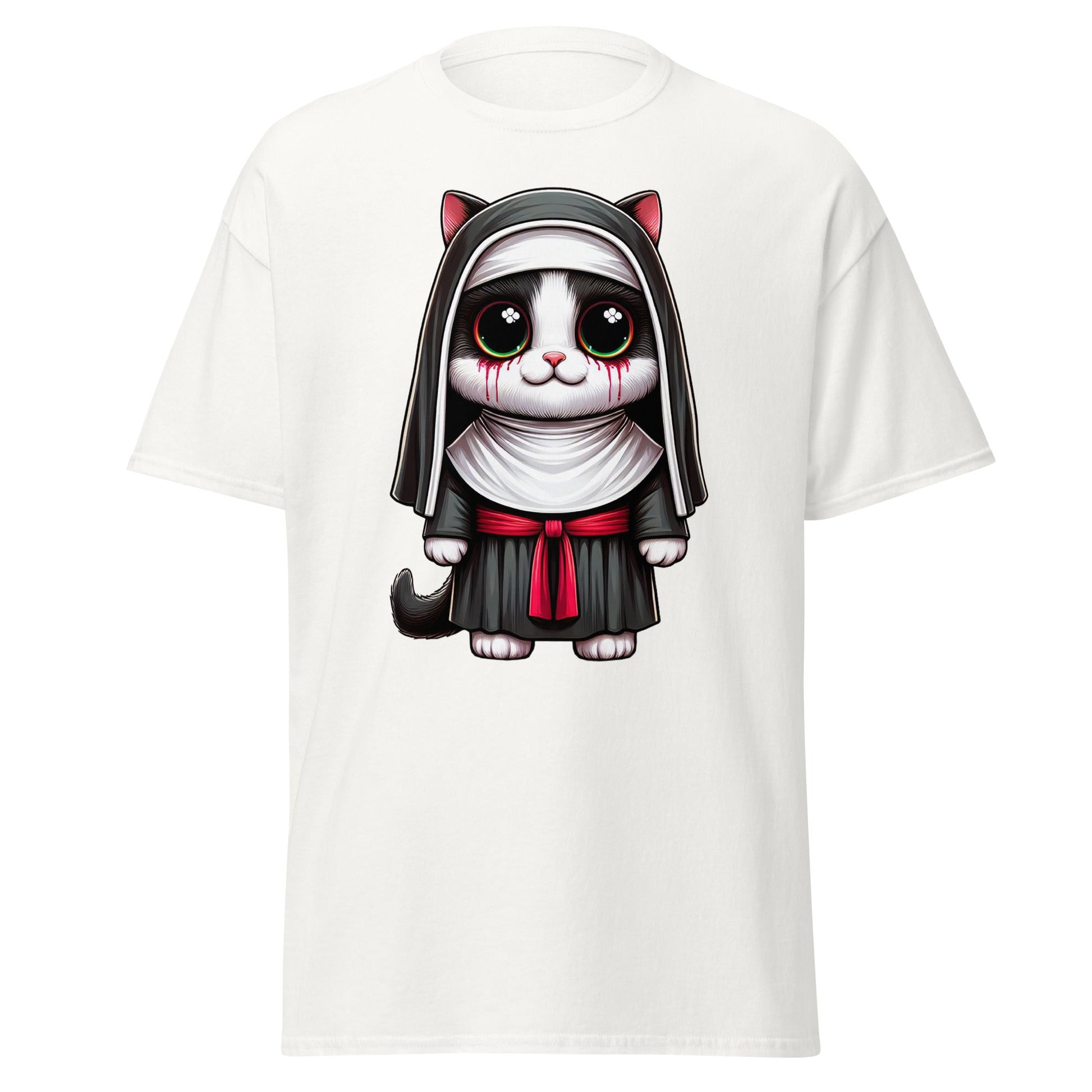 Cat Nun | Cat T-Shirt - White - T-Shirts Online