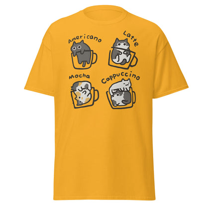 Cat - puccino Coffee Cats Cute T-Shirt Gift - Gold - T-Shirts Online