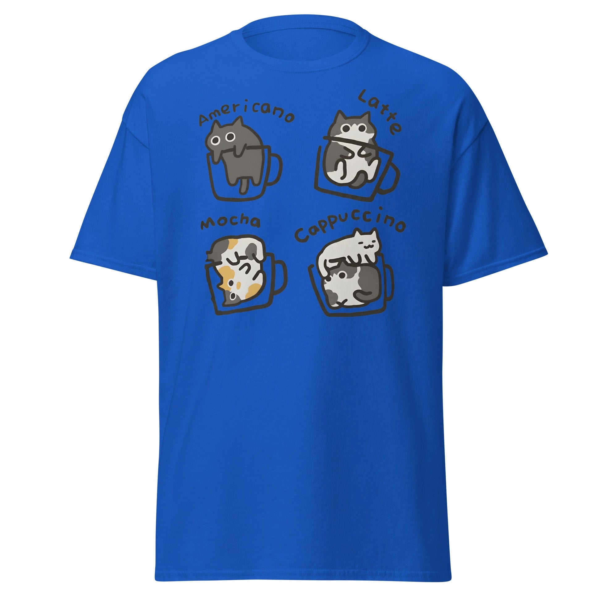 Cat - puccino Coffee Cats Cute T-Shirt Gift - Royal - T-Shirts Online
