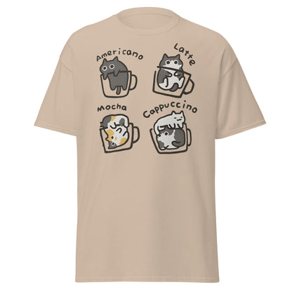Cat - puccino Coffee Cats Cute T-Shirt Gift - Sand - T-Shirts Online