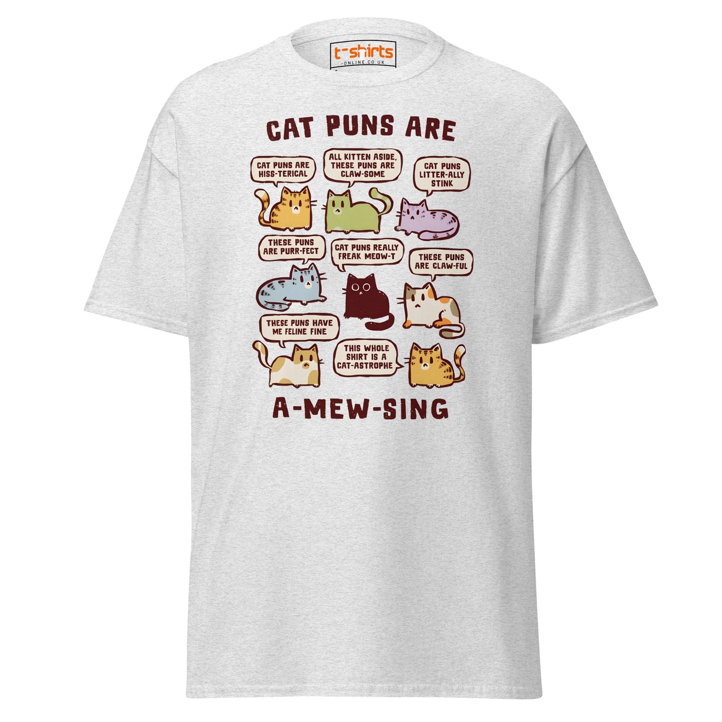 Cat Puns T-Shirt - Ash - T-Shirts Online