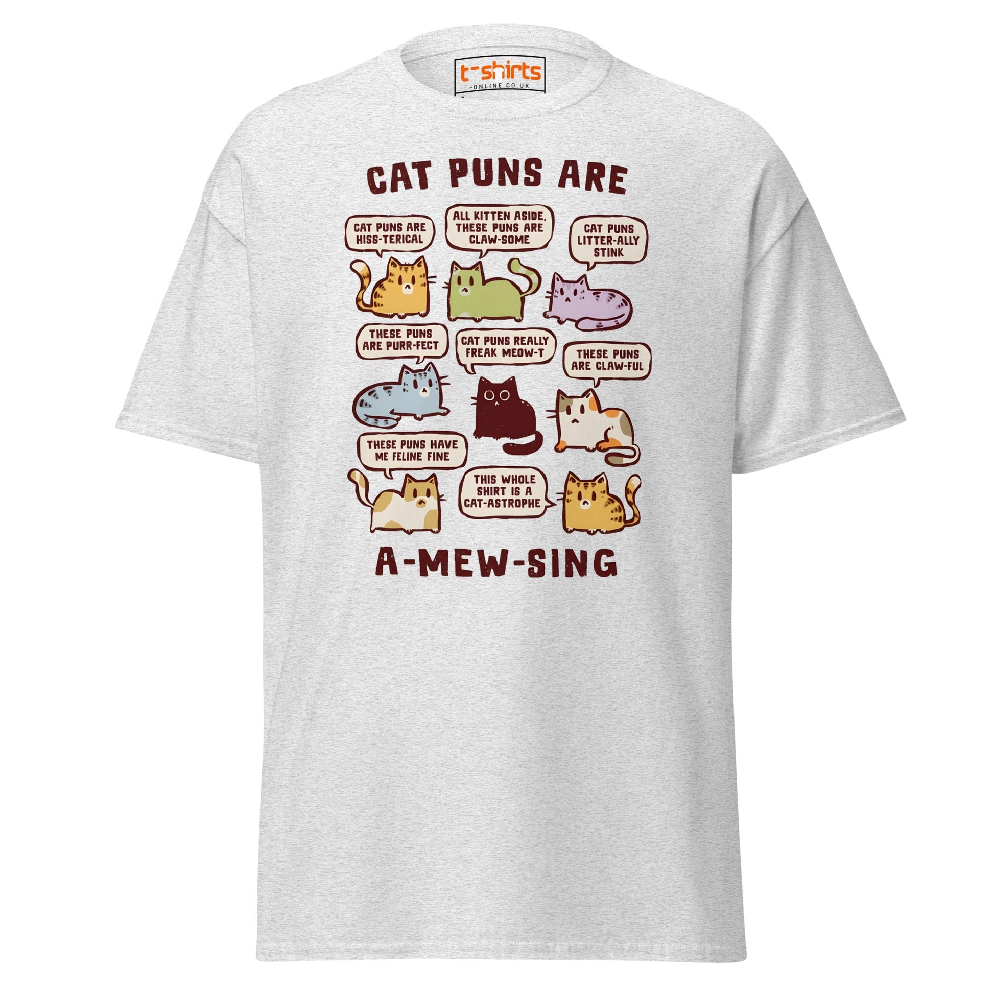 Cat Puns T-Shirt - Ash - T-Shirts Online