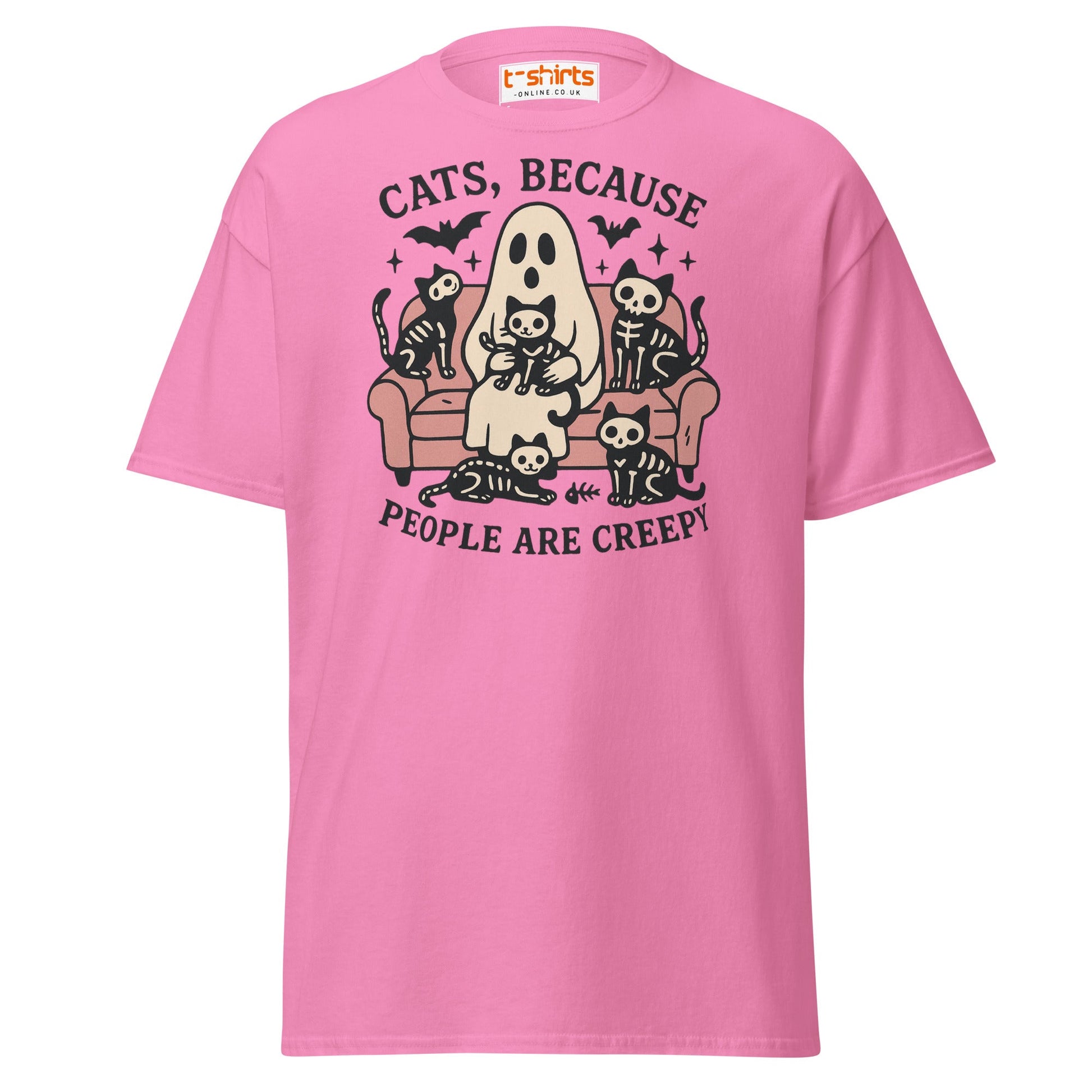 Cats Because People Are Creepy T-Shirt | Ghost & Cats Tee - Azalea - T-Shirts Online