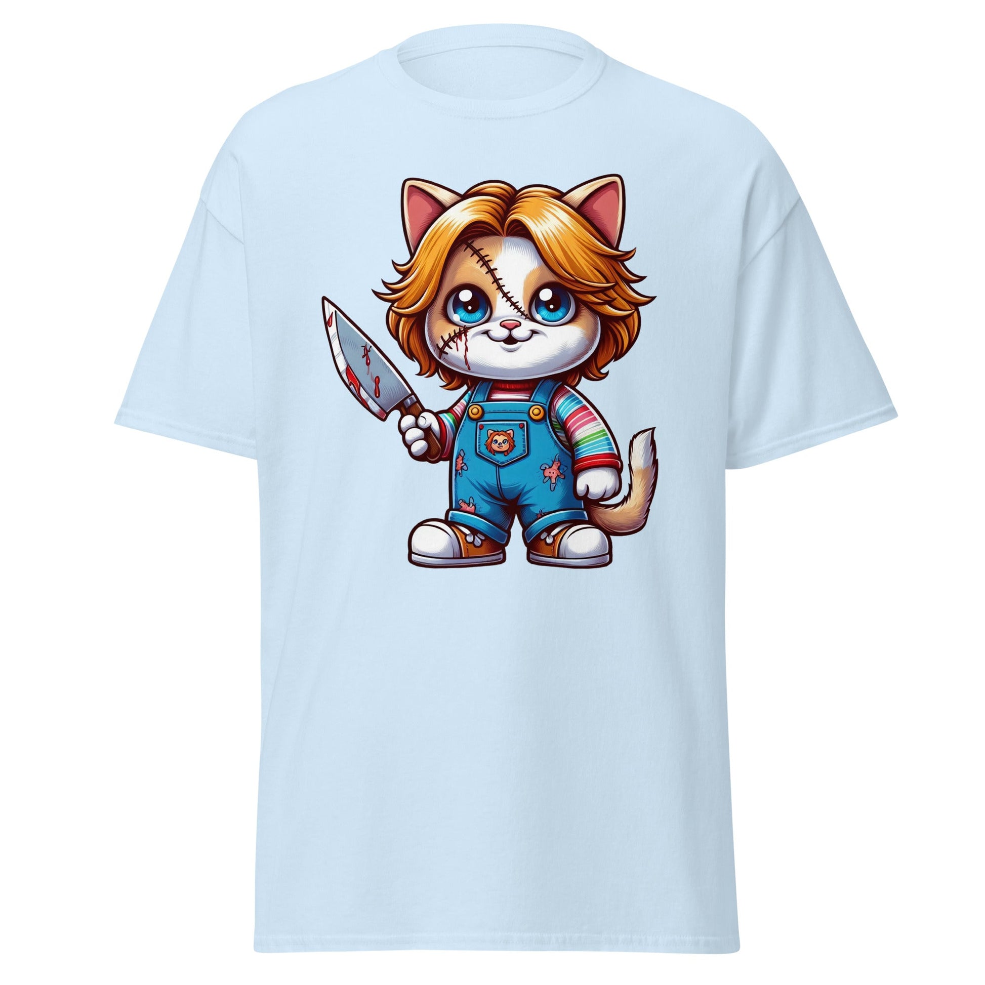 Cats Play | Cat T-Shirt - Light Blue - T-Shirts Online