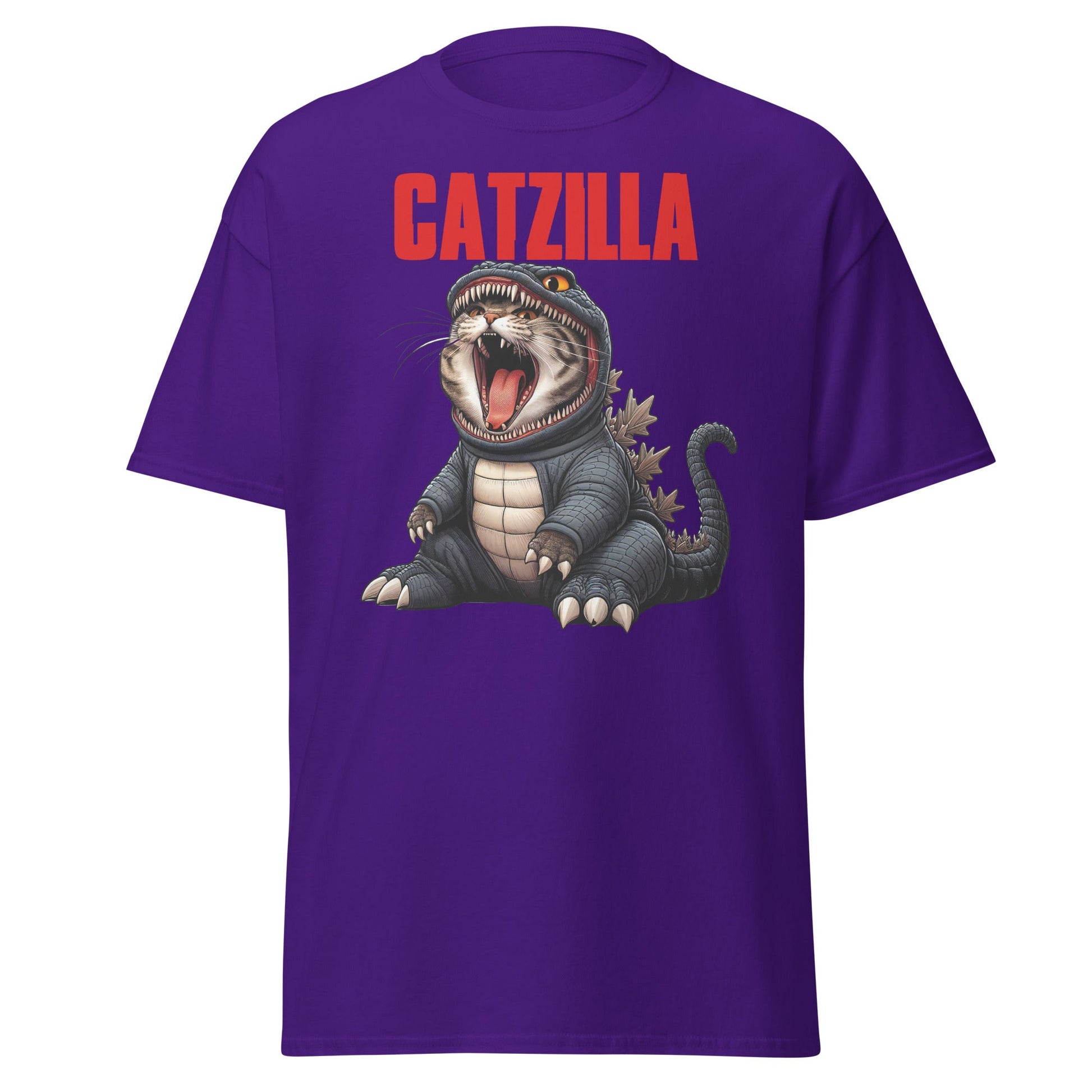 Catzilla | Cat T-Shirt - Purple - T-Shirts Online