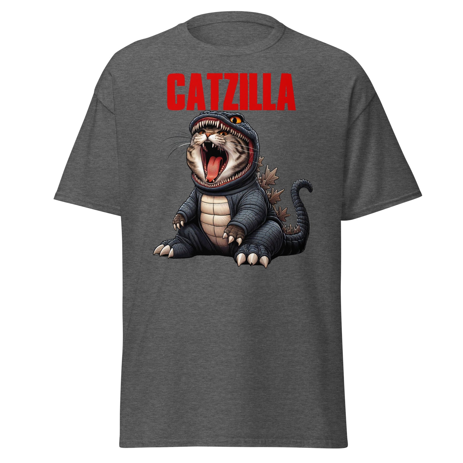 Catzilla | Cat T-Shirt - Dark Heather - T-Shirts Online