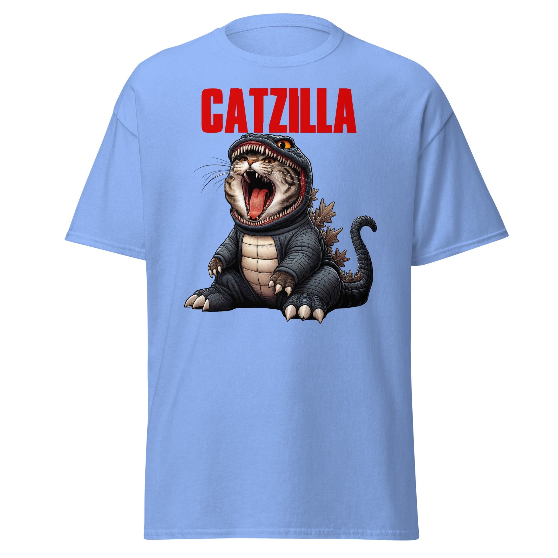 Catzilla | Cat T-Shirt - Carolina Blue - T-Shirts Online
