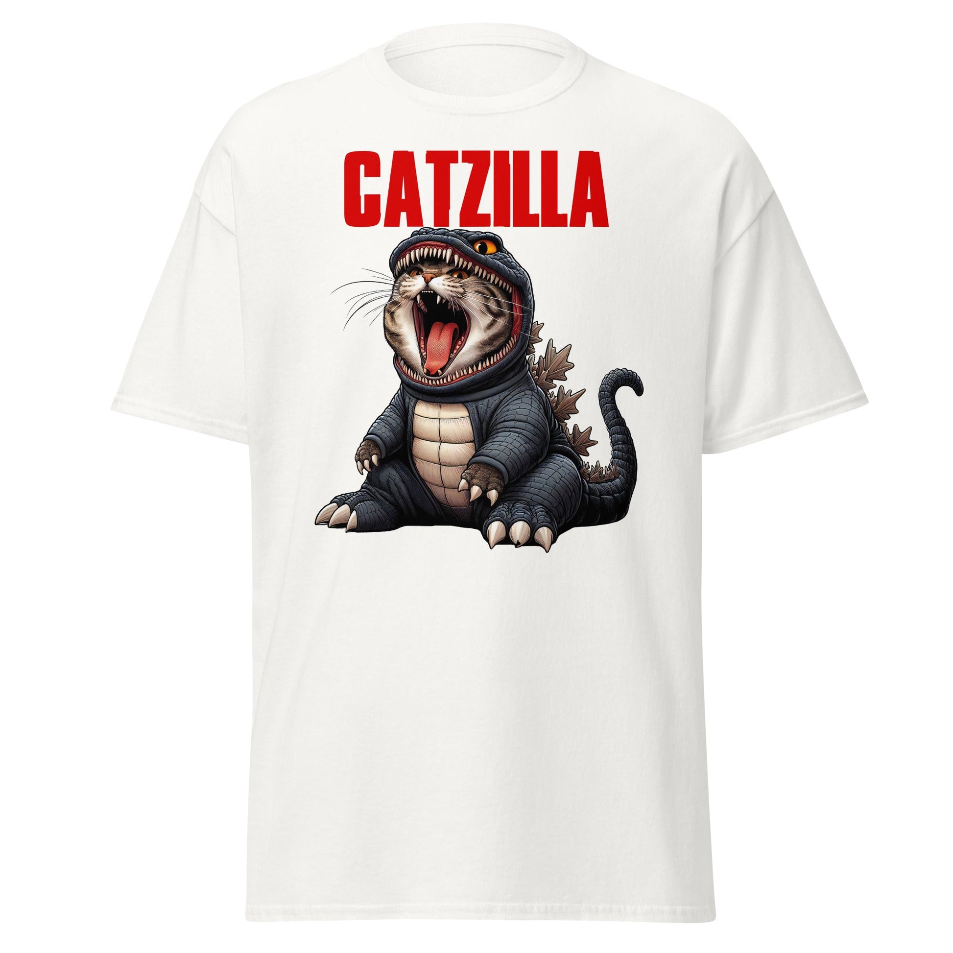 Catzilla | Cat T-Shirt - White - T-Shirts Online