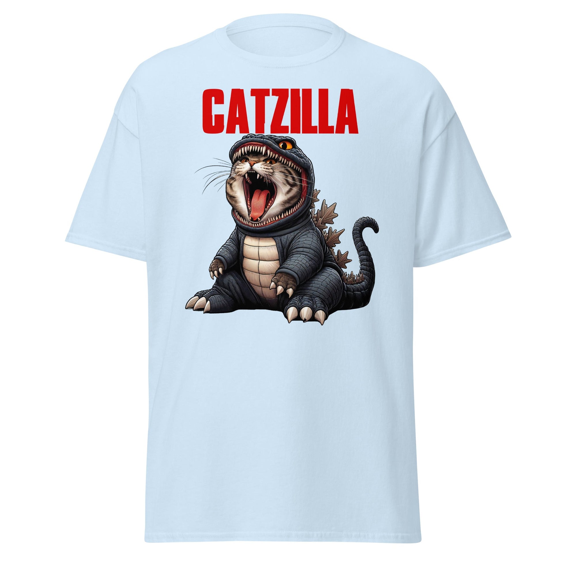 Catzilla | Cat T-Shirt - Light Blue - T-Shirts Online