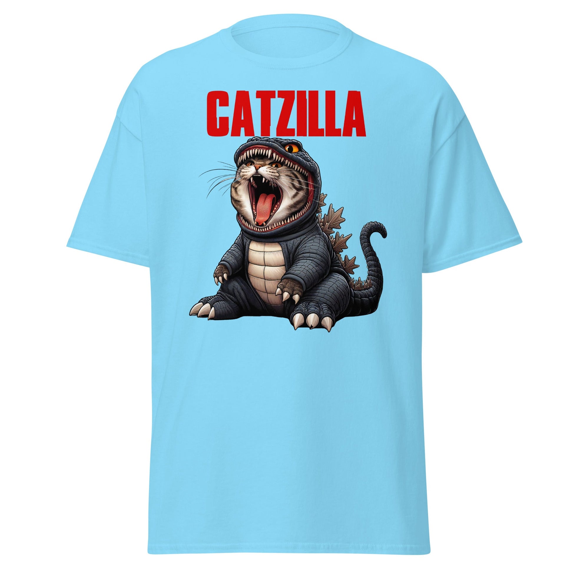 Catzilla | Cat T-Shirt - Sky - T-Shirts Online