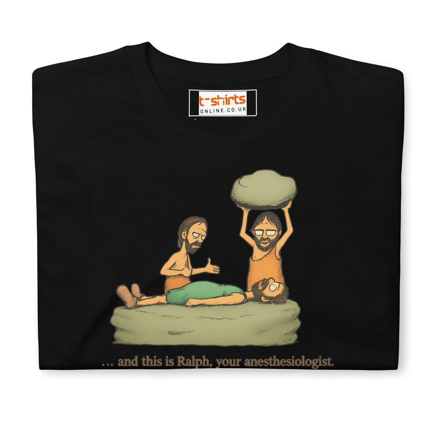Caveman Comedy T-Shirt | Prehistoric Anesthesiologist Tee - Black - T-Shirts Online