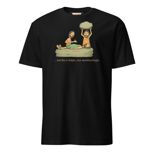 Caveman Comedy T-Shirt | Prehistoric Anesthesiologist Tee - Black - T-Shirts Online
