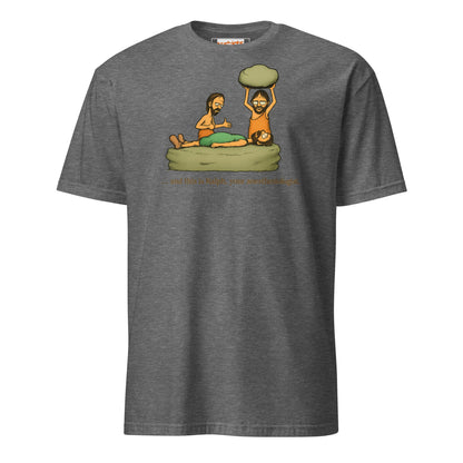 Caveman Comedy T-Shirt | Prehistoric Anesthesiologist Tee - Graphite Heather - T-Shirts Online