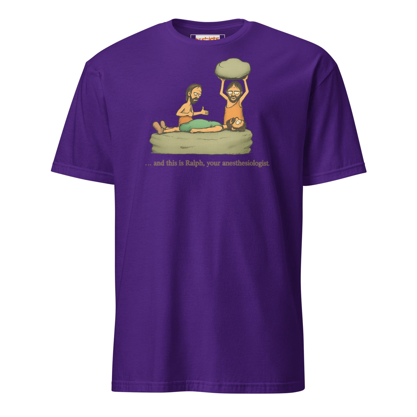 Caveman Comedy T-Shirt | Prehistoric Anesthesiologist Tee - Purple - T-Shirts Online