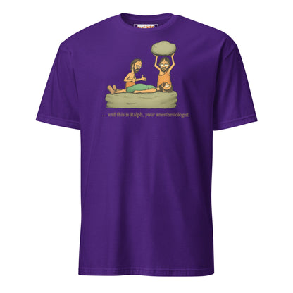 Caveman Comedy T-Shirt | Prehistoric Anesthesiologist Tee - Purple - T-Shirts Online