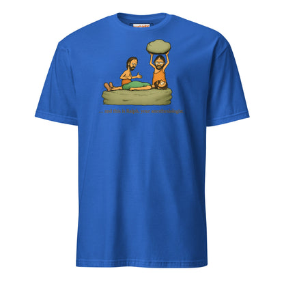 Caveman Comedy T-Shirt | Prehistoric Anesthesiologist Tee - Royal - T-Shirts Online