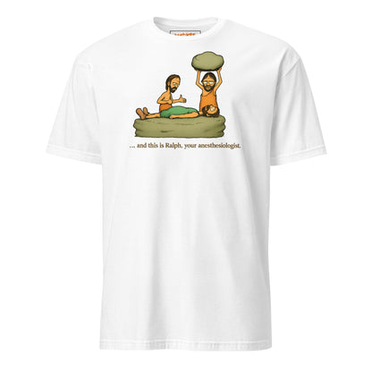 Caveman Comedy T-Shirt | Prehistoric Anesthesiologist Tee - White - T-Shirts Online