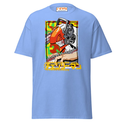 Chainsaw Man Inspired T-Shirt - Carolina Blue - T-Shirts Online