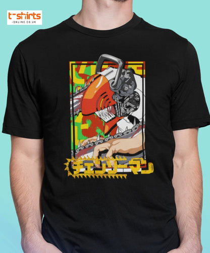 Chainsaw Man Inspired T-Shirt - Maroon - T-Shirts Online