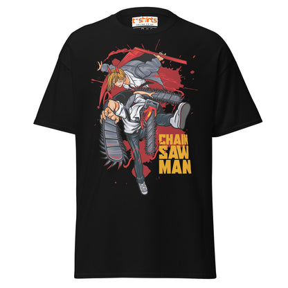 Chainsaw Man T-Shirt – Anime Action Streetwear Tee - Black - T-Shirts Online