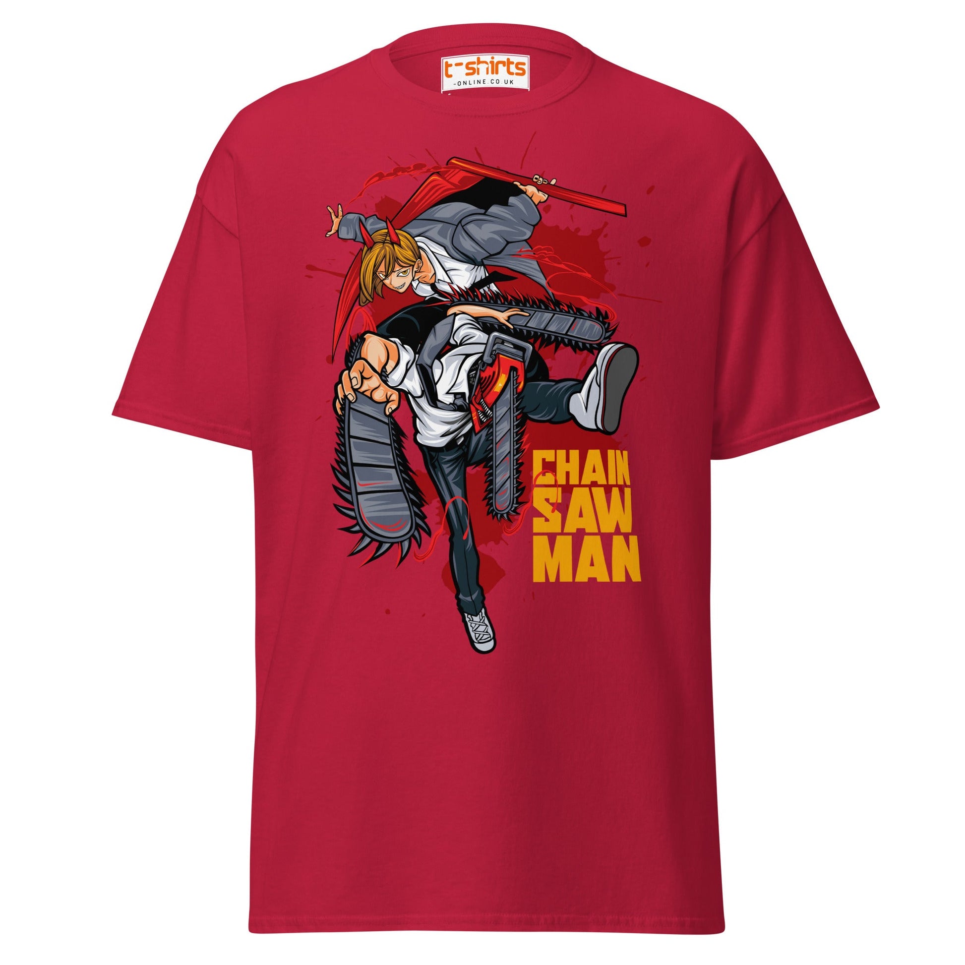 Chainsaw Man T-Shirt – Anime Action Streetwear Tee - Cardinal - T-Shirts Online