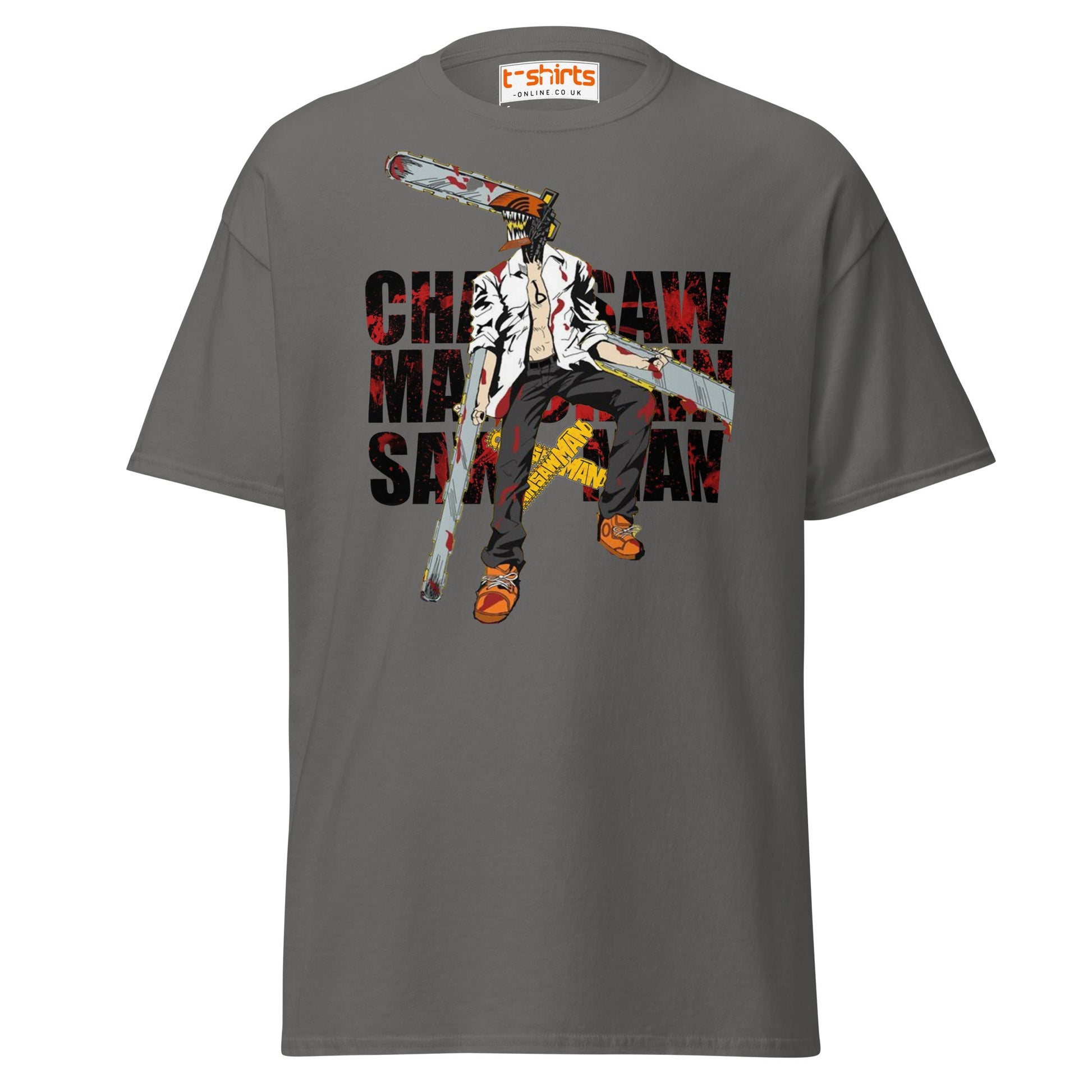 Chainsaw Man T-Shirt | Anime Fan Art Graphic Tee - Charcoal - T-Shirts Online