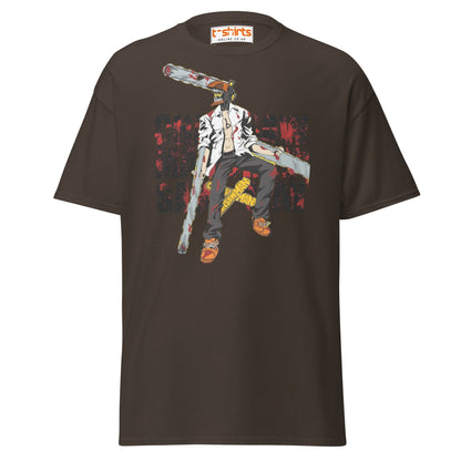 Chainsaw Man T-Shirt | Anime Fan Art Graphic Tee - Dark Chocolate - T-Shirts Online