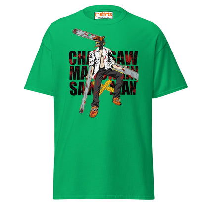 Chainsaw Man T-Shirt | Anime Fan Art Graphic Tee - Irish Green - T-Shirts Online