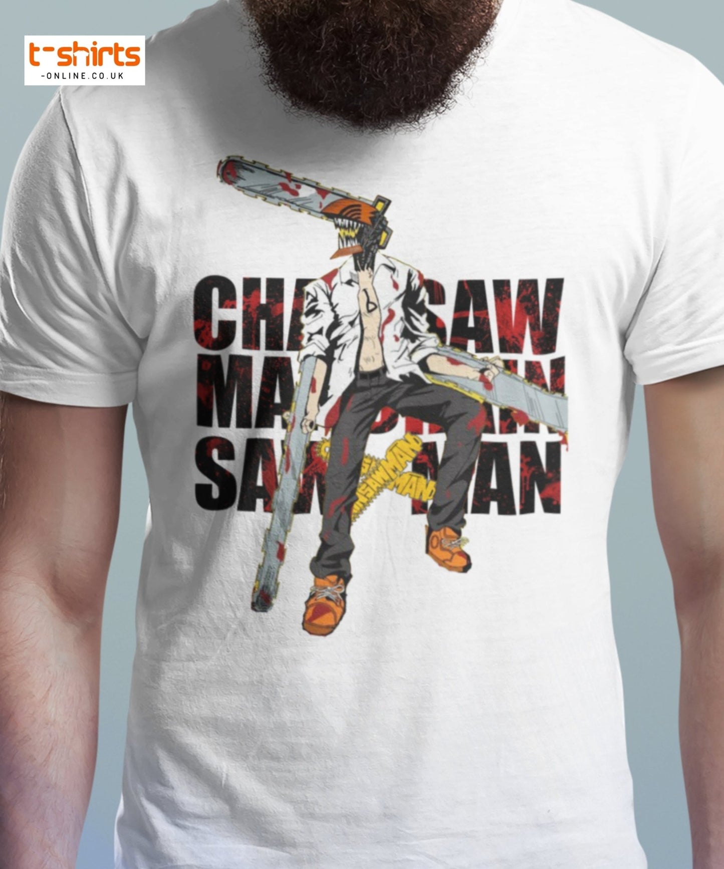 Chainsaw Man T-Shirt | Anime Fan Art Graphic Tee - Maroon - T-Shirts Online