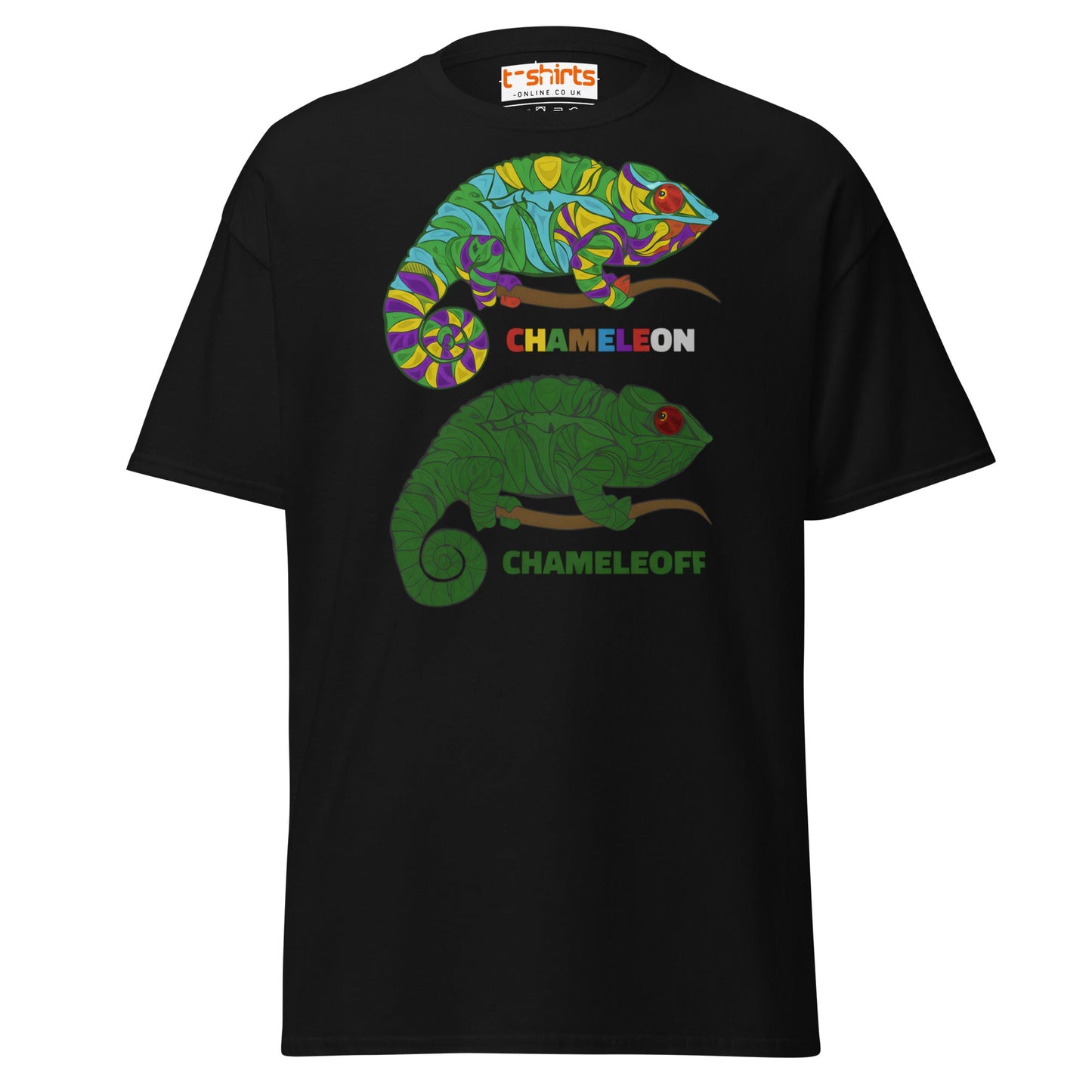 Chameleon On Off T-Shirt – Funny Color Change Tee - Black - T-Shirts Online