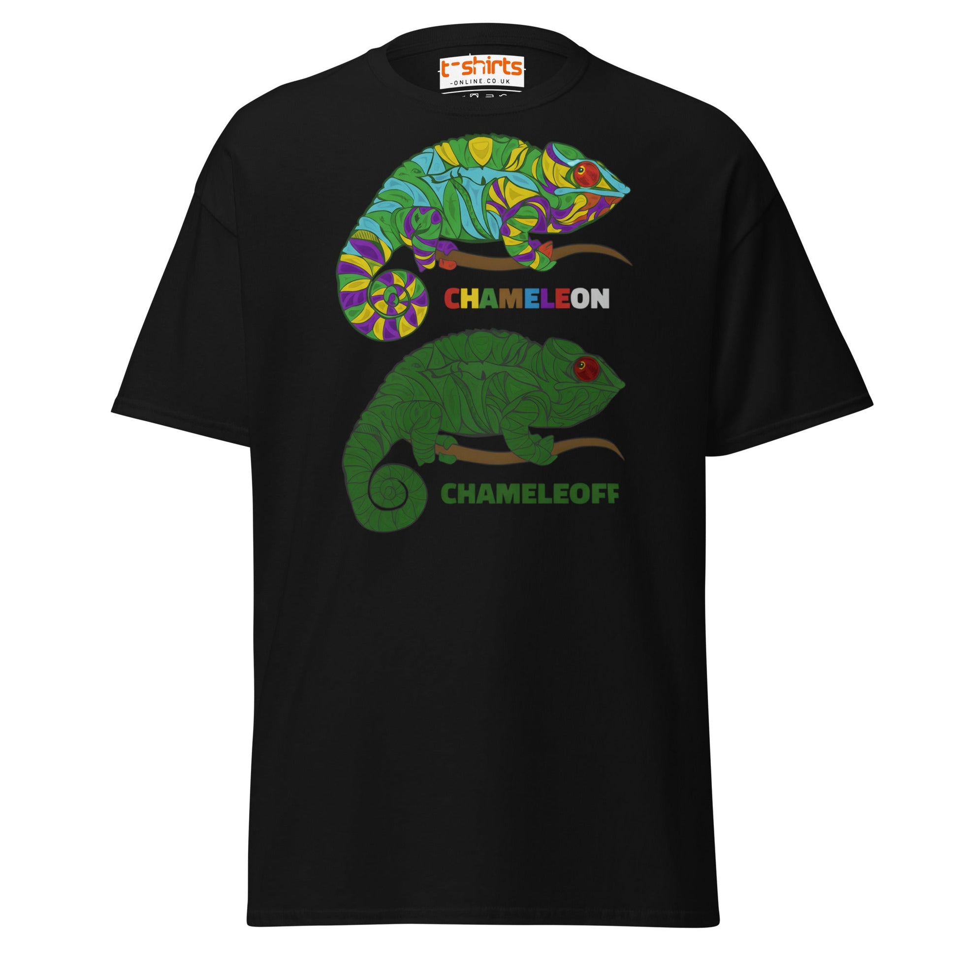 Chameleon On Off T-Shirt – Funny Color Change Tee - Black - T-Shirts Online