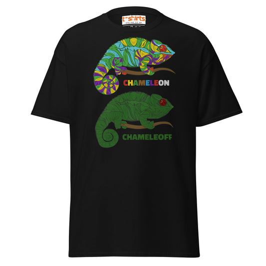 Chameleon On Off T-Shirt – Funny Color Change Tee - Black - T-Shirts Online