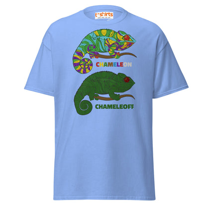 Chameleon On Off T-Shirt – Funny Color Change Tee - Carolina Blue - T-Shirts Online